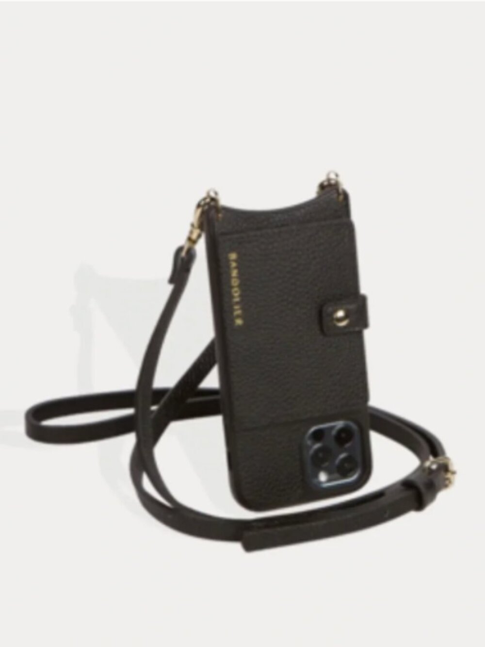 Bandolier Mila Wireless Charging Crossbody Bandolier Black/Gold - iPhone 13 Pro